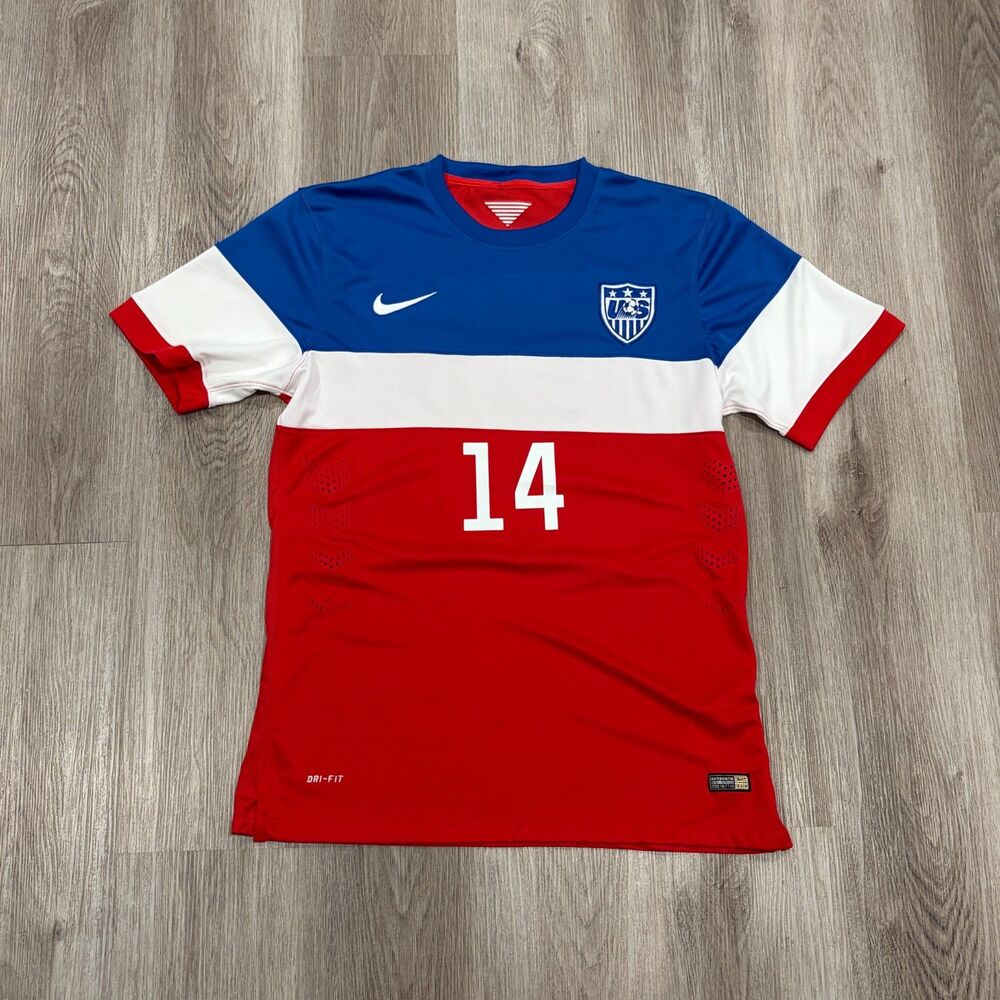 VERY RARE Nike 2014 USA Soccer Jersey #14 Beckerman Men’s Size XL Red/White/Blue